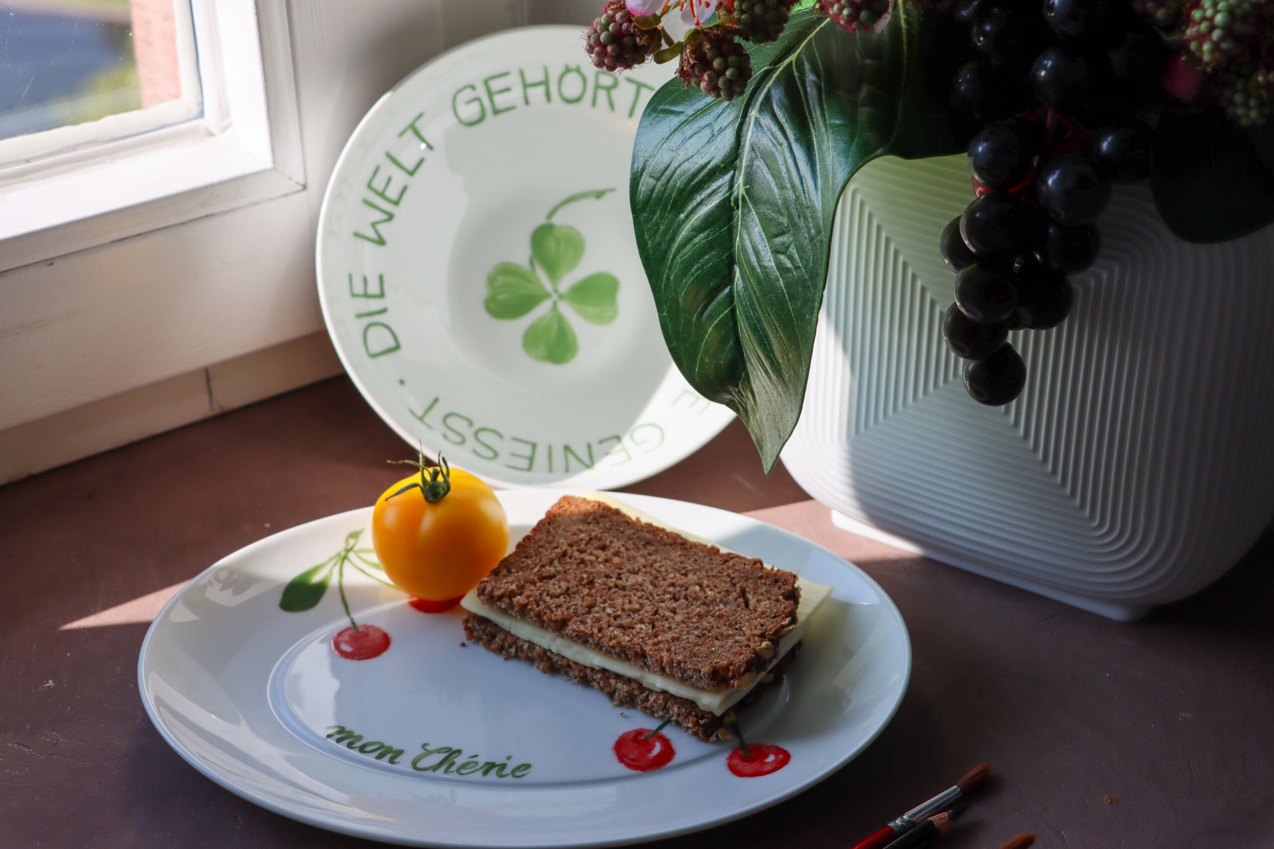 Selbst gemalte Porzellanteller